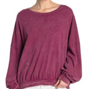 Free People Small Vintage Washed Pullover Oversized